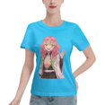 thumbnail image 1 of Women's Basic Short Sleeve T-Shirt Demon Slayer Blade Ganlu Temple Mili, 1 of 6