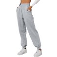 thumbnail image 2 of Innerwin Jogger Pants With Pockets Women Trousers Sports Solid Color Lounge Sweatpants Grey S, 2 of 4