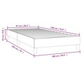 thumbnail image 4 of vidaXL Bed Frame Light Grey 100x190 cm Twin Velvet, 4 of 5
