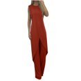 thumbnail image 1 of Ladies Summer Fashion Casual Loose Round Neck Sleeveless Solid Wide Leg Linen Suit, 1 of 6