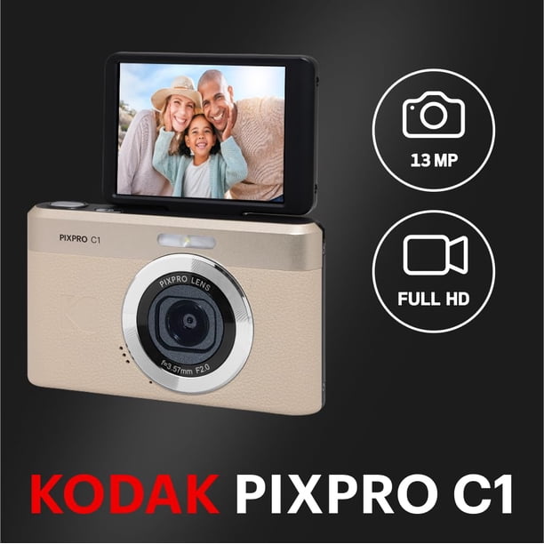 Kodak PIXPRO C1 Digital Camera, 13MP Compact Point & Shoot with 4X