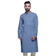 thumbnail image 1 of Atasi Kurta Imprimé pour Hommes Col Mandarin Popeline de Coton Kurta Chemise Décontractée, 1 of 7