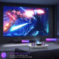 thumbnail image 3 of Projector with 5G WiFi and Bluetooth, Native 1080P Projector[Projector Screen Included], Full HD 18000LM Movie Projector, 100" Display Home Theater, Compa, 3 of 6