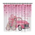 thumbnail image 1 of Shower Curtain Set  Romantic Toilet Mat U-pad Bathroom Valentine‘s Day Gift Decor, 1 of 7