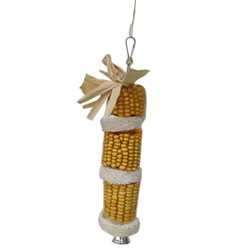 Parrot Chew Toy Corn: Hanging Natural Biteproof Bird Cage Toy Parrot Bite Block