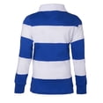 thumbnail image 3 of Sportoli Polo Rugby à Manches Longues à Larges Rayures en Coton 100 % pour Petits Garçons - Roya/blanc (Taille 6), 3 of 7
