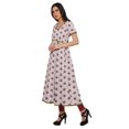 thumbnail image 2 of Moomaya Robes Imprimées à Fente avant pour Femmes Kurti à Manches Courtes Tenue d'Été, 2 of 6