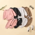 thumbnail image 3 of PENGXIANG Ensemble de Chandail à Col Rond d'Hiver pour Tout-Petites Filles, Tenue de Survêtement Décontractée pour Nourrisson 2 Pcs, Chandail Chaud d'Automne et Pantalon, Pantalon de Survêtement, Taille 0M-3T, 3 of 8