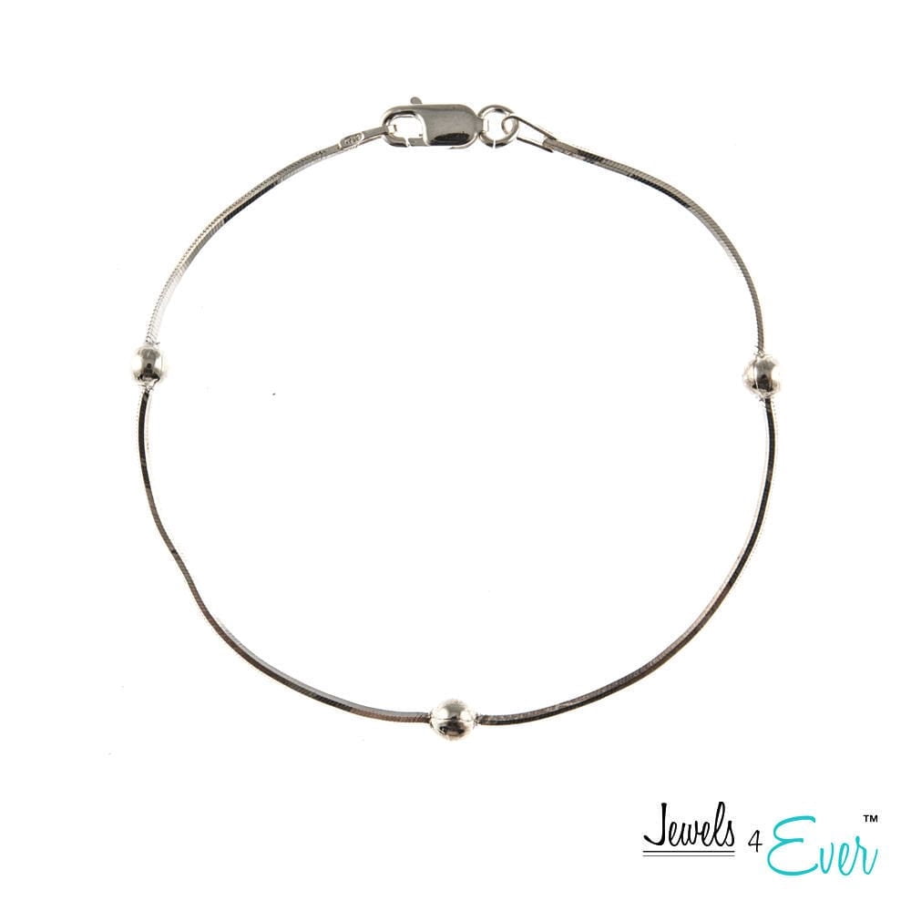 Jewels 4 Ever 7" 925 Moonlight Sparkle Sterling Silver Bracelet