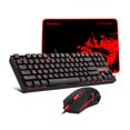 thumbnail image 1 of Redragon - Clavier et Souris de Jeu Mécanique K552-BA Combinés et Grand Tapis de Souris - Rétroéclairage LED 87 Touches, Luminosité Réglable et Effets de Respiration - Anti-Ghosting 100 % (, 1 of 8