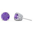 thumbnail image 2 of 1 Carat Solitaire Stud Earrings in Sterling Silver, 2 of 3