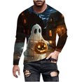 thumbnail image 1 of Pisexur Chandails en Molleton d'Halloween pour Hommes, Chandails en Molleton Graphiques Surdimensionnés, Manches Longues, Pull Décontracté, Col Rond, Grande Taille, S-6TG, 1 of 5