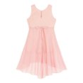 thumbnail image 4 of Oyolan Robe Sans Manches à Paillettes et Strass pour Enfants, Robe de Demoiselle d'Honneur en Chiffon, Robe de Fête de Mariage, Robe de Bal, Rose 12, 4 of 7