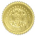 thumbnail image 1 of PaperDirect Deluxe Awesome Accomplishment Gold Foil Certificate Seals, 2 Inch, Self Adhesive, 102 Count, Embossed Seals For Certificates, Achievement And Award Stickers For School, Work, Diploma, 1 of 3