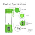 thumbnail image 2 of Mini Portable Blender USB Rechargeable Fruit Mixer Juicer 380mL Bottle (Green), 2 of 2