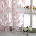 thumbnail image 2 of Flower Sheer Curtain Tulle Window Voile Drape Valance 1 Panel Fabric, 2 of 8