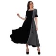 thumbnail image 2 of Moomaya Robe Midi en Viscose à Imprimé Style Santoon, Encolure Dégagée, Décontractée, pour Femmes, 2 of 4