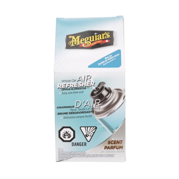 Assainisseur d’air en aérosol pour toute la voiture Meguiar’s®, G16402C, parfum de voiture neuve, 71 g (2,5 oz)