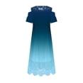 thumbnail image 4 of Plus Size Dresses, Off Shoulder Sleeveless Lace Dress for Women, Flowy A-Line Maxi with Ruffle Trim, Casual Elegant Design, 4 of 5