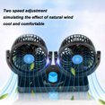thumbnail image 3 of Dual Head Car Fan 12V 10W Electric Air Cooling Circulation Fan Cigarette Lighter Plug Fan, 3 of 9