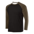 thumbnail image 1 of LOVZFMLL Men's Shirts, Colorblock Classic Fashion Crew Neck T-Shirts, Casual Essential Versatile Pullover, Relaxed Fit Fall Clothes, 1 of 2