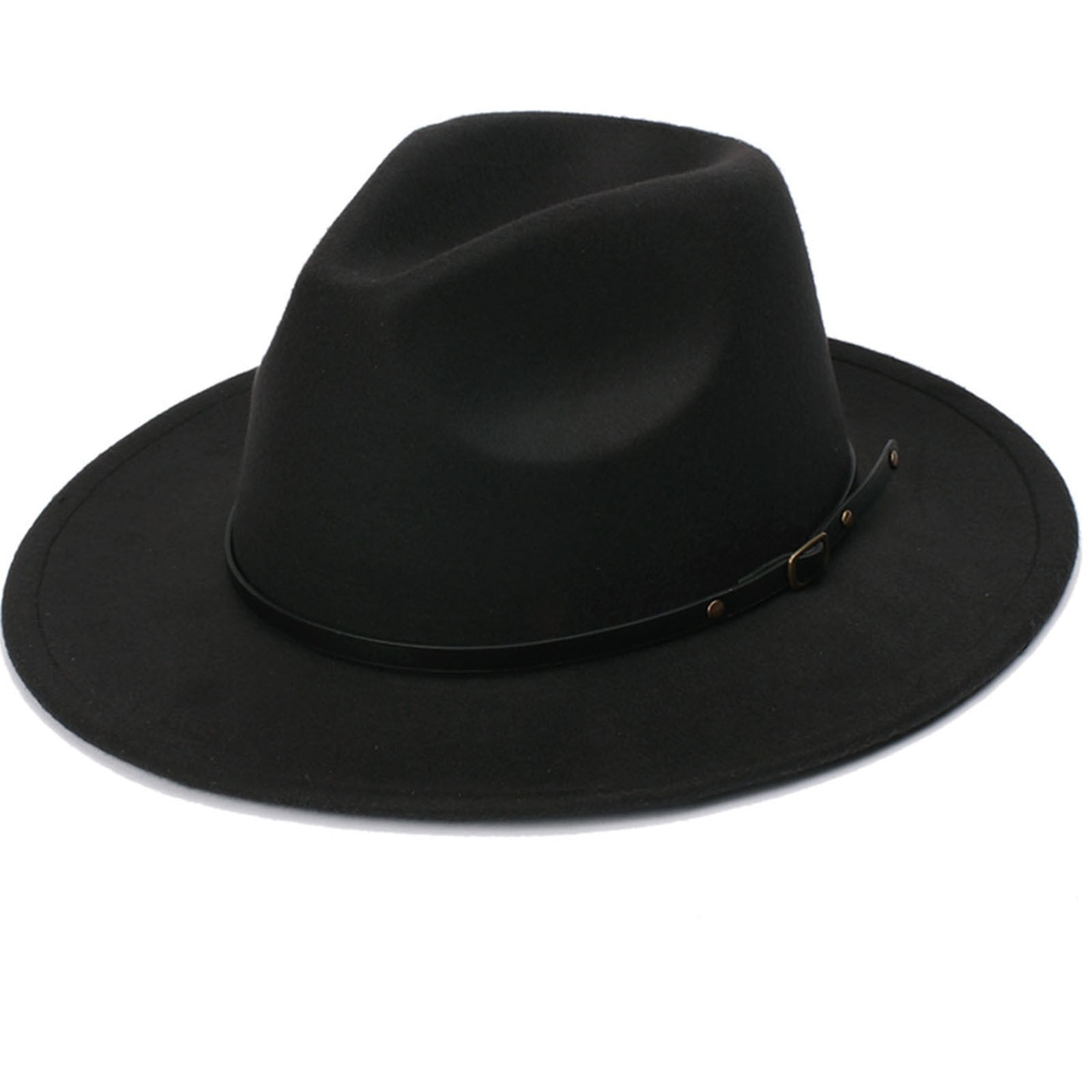 CEHVOM Womens Classic Wide-Brim Floppy Panama Hat Belt 