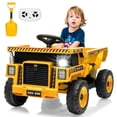 thumbnail image 1 of BeesClover 12V Kids Ride on Dump Truck with Remote Control, Electric Dump Bed & Shovel, Toddler Construction Vehicle Ride on Toy with Spring Suspension, Music, and LED Lights, 1 of 6