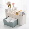 thumbnail image 4 of Makeup Organizer Wristwatch Storage Box with Drawer Case Desktop Sundries Container Cosmetics Brush Holder for Dorm Light pink, 4 of 9