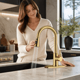 thumbnail image 2 of APPASO Brushed Gold Kitchen Faucet with Pull Down Sprayer, Stainless Steel Single Handle Bar Sink Faucet, 3 Spray Modes, 360° Swivel Spout, 2 of 18