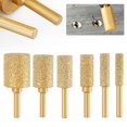thumbnail image 2 of MYG 6mm Shank Vacuum Brazed Diamond Burr Head Grinding Rotary File For Stone Steel, 2 of 7