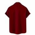 thumbnail image 4 of Dvkptbk Chemise Blouse Décontractée pour Homme à Boutons Imprimés avec Poche, Col Rabattu, Manches Courtes, 4 of 4