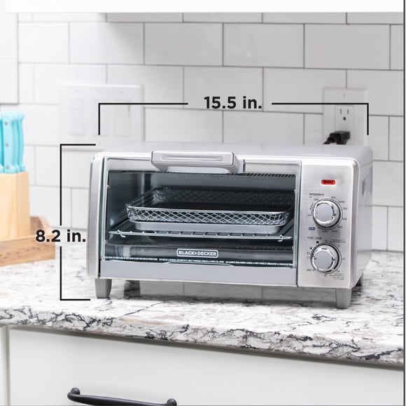 BLACK+DECKER 4-Slice Stainless Steel Toaster Oven