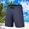 thumbnail image 1 of Sentmoon Mens Shorts Athletic High Waist Loose 2025 Summer Beach Shorts Drawstring Solid Color Quick Dry Running Shorts with Pockets Comfy for Sports Wear Navy L, 1 of 5