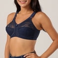 thumbnail image 4 of Workout Bras for Women Seamless Bra Feature V-Neck Soft Bra Style W-846 Blue 85d, 4 of 8