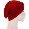 thumbnail image 2 of Bangcool Turban Tresse Torsadée Bonnet Élastique Couvre-Cheveux Perte de Cheveux Sleep Cap, 2 of 8