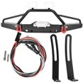thumbnail image 2 of Domqga RC Car Accessories,RC Front Bumper,Metal Front Bumper With LED Light Accessory Fits For Axial SCX10 II 90046 RC Car, 2 of 8