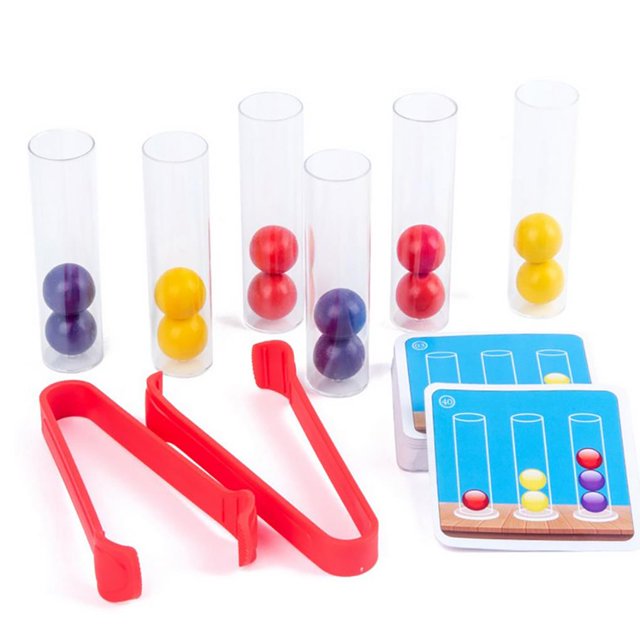 pitrice Logical Thinking Toys for Kids Color Reasoning Game Clip Beads Toys Board Games