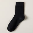 thumbnail image 1 of Chaussettes à Rayures Verticales Unies Mi-Mollet Chaussettes Classiques Décontractées Confort Chaussettes en Coton, 1 of 3