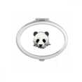thumbnail image 1 of China National Treasure Panda Outline Mirror Portable Fold Hand Makeup Double Side Glasses, 1 of 3