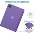 thumbnail image 3 of Case for iPad Pro 12.9 Inch Case, (2022/2021/2020, 6th/5th/4th Generation), Convenient Magnetic Attachment, Two-Way Stand, Full Pencil 2 Support, Rebound Folio Stand Cover Case - Purple, 3 of 5