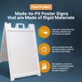 thumbnail image 3 of Plasticade Deluxe Signicade Portable Folding Double Sided Sign, White, 3 of 11