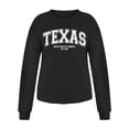 thumbnail image 3 of Chandail Sans Capuchon pour Femmes Quotidien Veste Bohème Chandail en Molleton à Bande Imprimé Long Chandail Lettre Veste d'Athlète Femmes Décontracté Hiver Tenue pour Femmes Hauts à Col Rond Chandail de Baseball Stylé, 3 of 3