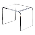 thumbnail image 1 of Tnarru Acrylic Side Table Acrylic Coffee Table Clear for Drink, Food, Snack Home Decor Modern Office with Round Edge Clear End Table Transparent, 1 of 7