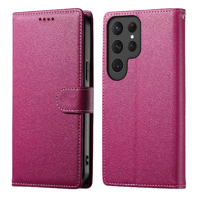 Case for FOXDOCK Samsung Galaxy S24 Ultra Wallet Case – Premium Leather, 3 Card Slots, Shockproof Protection