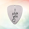 thumbnail image 4 of Shisuyan Titanium Steel Carved Guitar Pick I Pick You Letter Carved Ukulele Pick Musical Instrument Accessory, 4 of 9