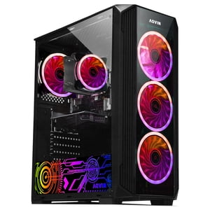A Grade AQVIN Gaming PC Tower Desktop Computer - Intel Core i5 Processor Upto 3.6GHz, GTX 1630 4GB GDDR5 Gaming Card, 512GB SSD 16GB DDR4 RAM, HDMI, Gaming Keyboard&Mouse, Windows 10 Professional A Grade AQVIN Gaming PC Tower Desktop Computer - Intel Core i5 Processor Upto 3.6GHz, GTX 1630 4GB GDDR5 Gaming Card, 512GB SSD 16GB DDR4 RAM, HDMI, Gaming Keyboard&Mouse, Windows 10 Professional