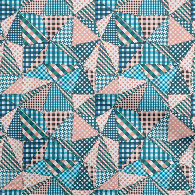 oneOone Tissu Velours Vert Sarcelle Patchwork à Carreaux Matériel de Robe Tissu Imprimé Tissu au Mètre 58 Pouces de Large