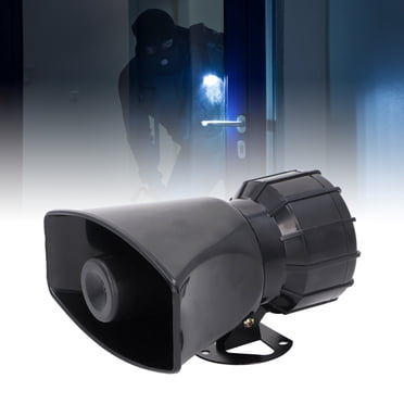 130DB Horn Siren Speaker 60W Portable High Power Alarm Horn Indoor Outdoor Warning Device For Home Store Construction Site