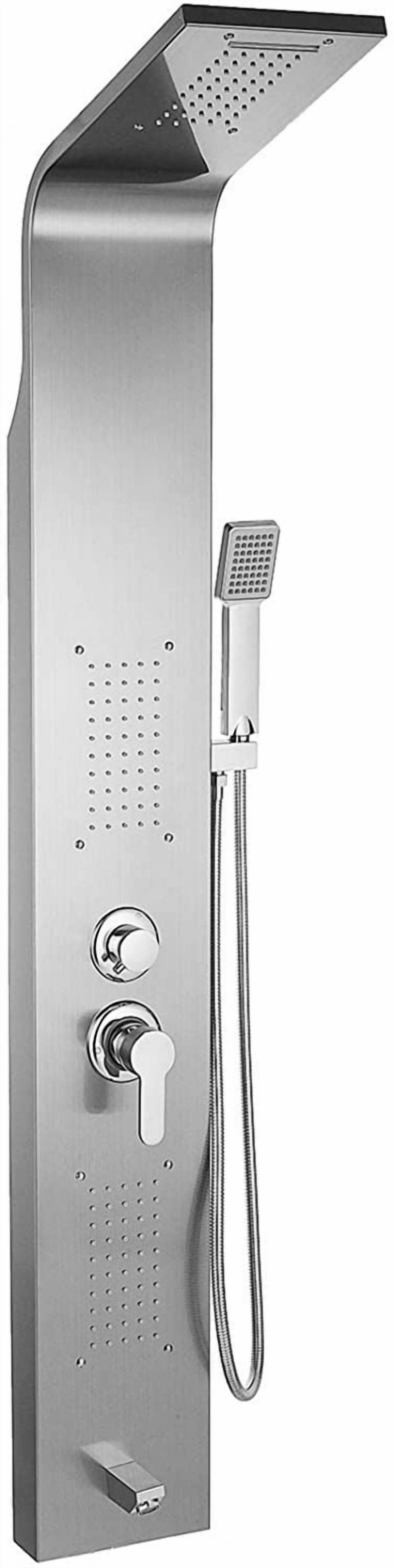 American Imaginations Rectangle Wall Mount CUPC Approved Stainless Steel Shower Panel In Stainless Steel Color AI-34371