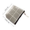 thumbnail image 2 of Porte-monnaie en Coton et Lin à Carreaux Porte-Monnaie Porte-Monnaie Mini Pochette de Rangement, 2 of 6